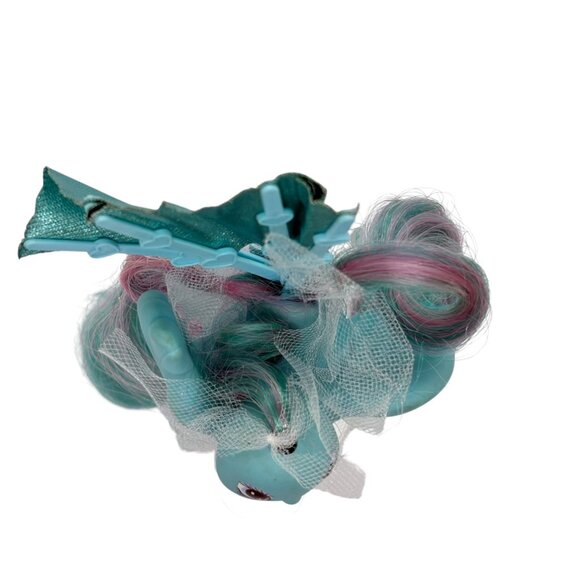 Vintage Hasbro Fairy Tails Fan Flutter Tails Blue Bird My Little Pony G1 & Stand - Picture 4 of 12